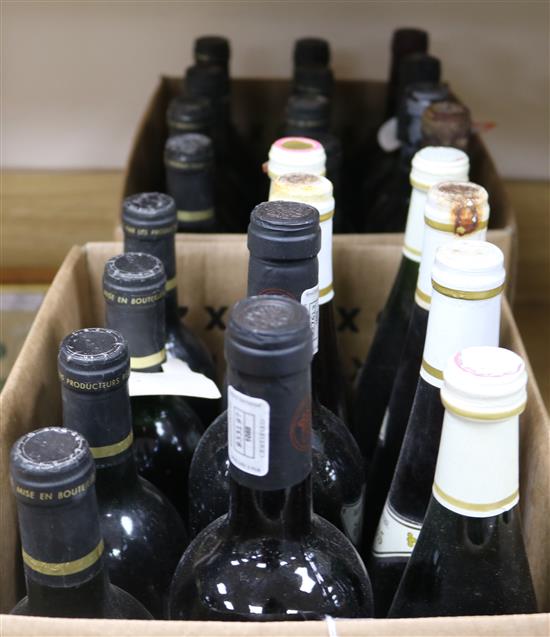 Twenty four bottles of red and white wines including twelve assorted Cotes de Duras